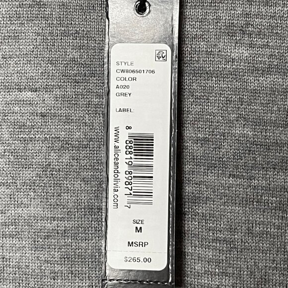 Alice + Olivia | Grey Puff Sleeve Wool Sweater - Picture 7 of 8